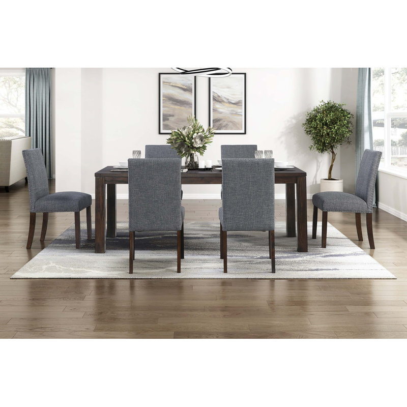 Revêtement de table Classic 9Pc et chaises d'appoint 8X Comfort, 9 pièces : table, 8 chaises, Gris