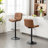 Double-Layer Upholstered Adjustable Swivel Bar Stools with Ergonomic Back (Set of 2)-2069916371-2069916368