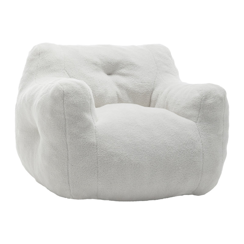Bean Bag Chair, White Teddy