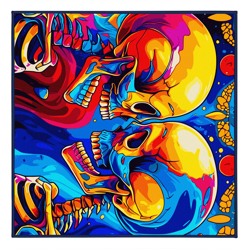 Optical Glow Rug, Square 8'
