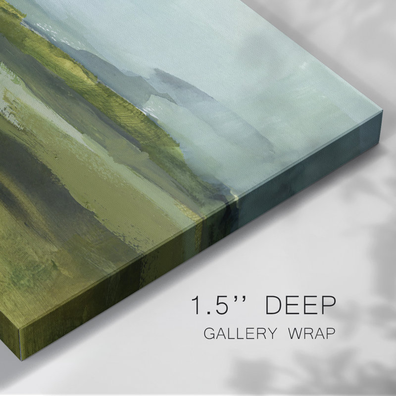 Emerald View III-Gallery Wrapped Canvas, 12" H x 18" W