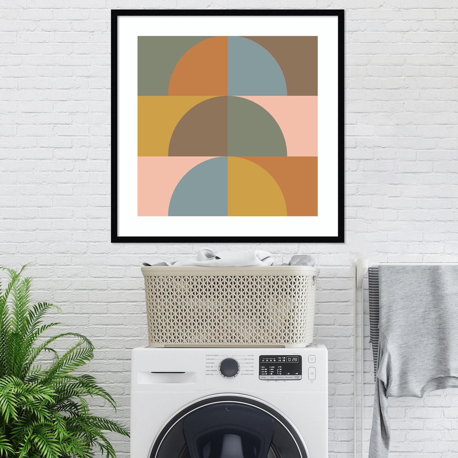 Autumn Vibes Print by Beth Vassalo, Natural Framed, 41.38" H x 41.38" W x 0.875" D