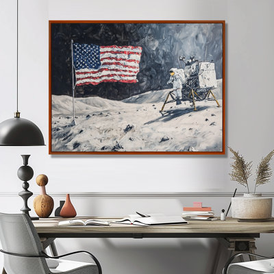 Laerte abstraite Apollo 13 Mission Moon Conquest II - lune, art mural