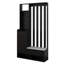 Arbre d'entrée polyvalent 6 en 1 avec banc de rangement rembourré, armoire à chaussures avec panneau perforé, portemanteau en bois avec 4 crochets-1746490137