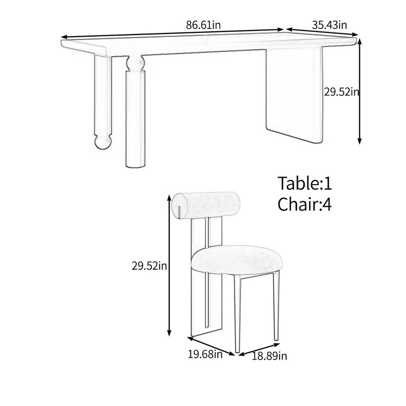 Bridgette, 29.52"H x 86.61"L x 35.43"W