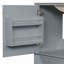 Meuble-lavabo sur pied 36 po avec lavabo en céramique, panneau de fibres à densité moyenne et base en bois massif, 3 tiroirs et armoire avec tablettes, finition peinte grise, meuble-lavabo autoportant avec trous de robinet de 4 po-188894054