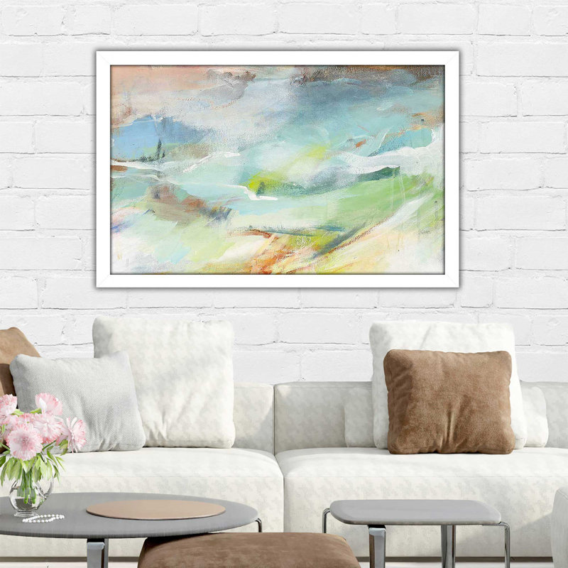 «Poss Possoss II Crop» - Peinture, Cadre blanc, H 33,5 po x l 49,5 po x P 1 po