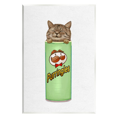 Kitten in Chips Tin Wall Plaque Art by Ziwei Li