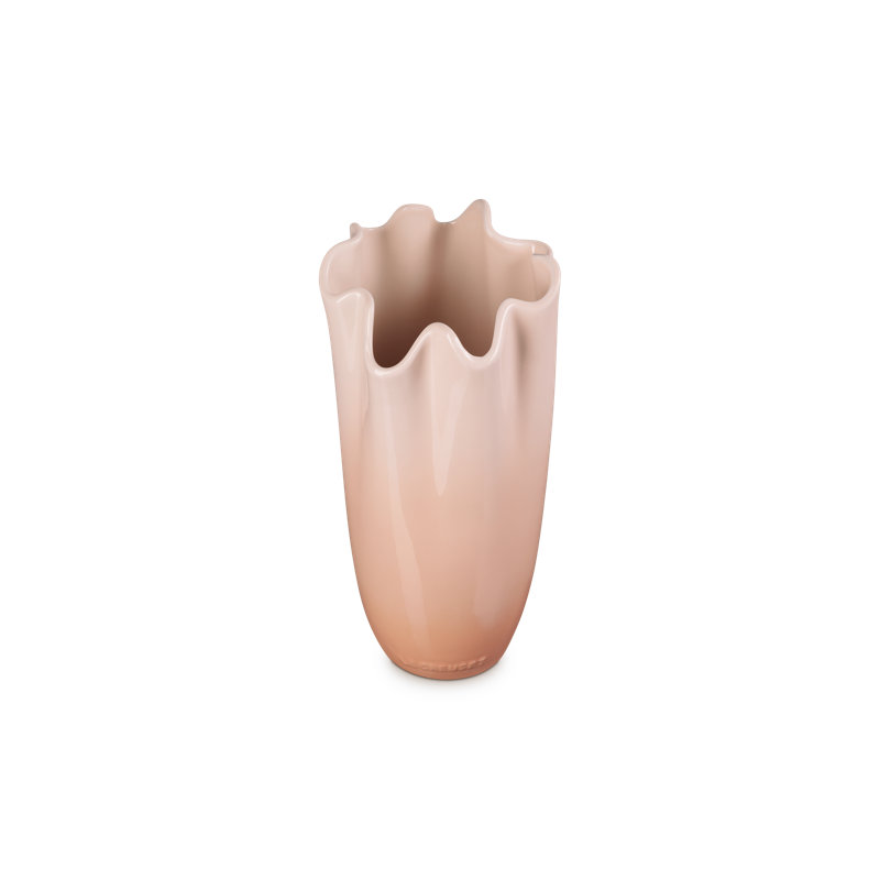 Le Creuset Stoneware Iris Vase, 12 In., Peche, Pink
