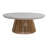 Round Coffee Table With Lava Stone / Grc Top And Teak Base-105735437