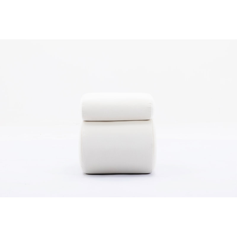 Serpa S-shape Ottoman-Makeup Stool-Footstool, White