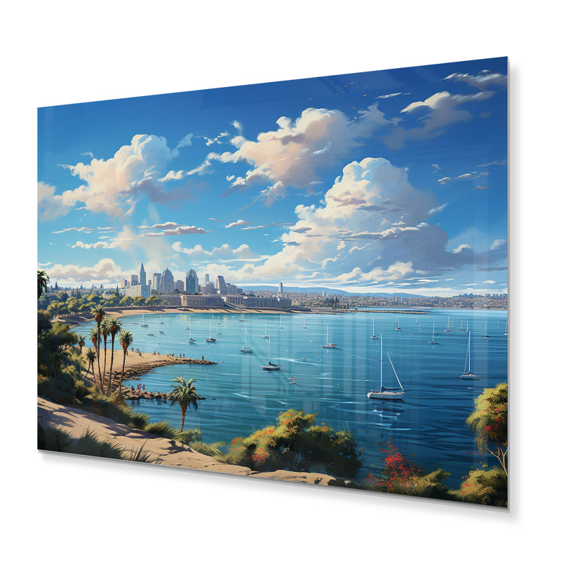 California Seascape I - impression sans cadre sur métal, H 12 po x l 20 po x P 1 po