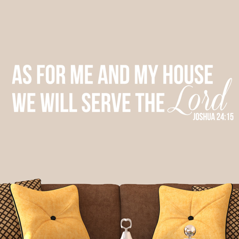 Adhésif décoratif «We Will Serve The Lord», Blanc
