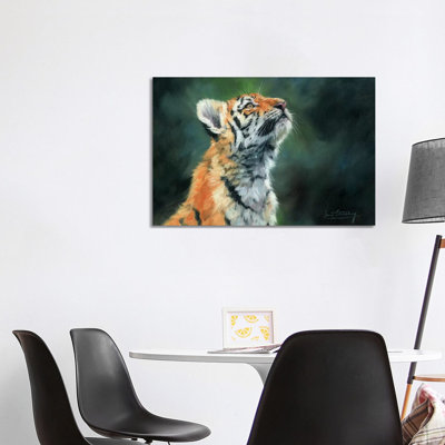 Tiger Cub Looking Up by David Stribbling - Wrapped Canvas Gallery-Wrapped Canvas Giclée