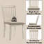 Chaise d'appoint Fedele en tissu brun clair et finition crème (ensemble de 2)