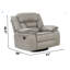 Chaise rembourrée en similicuir au fini gris