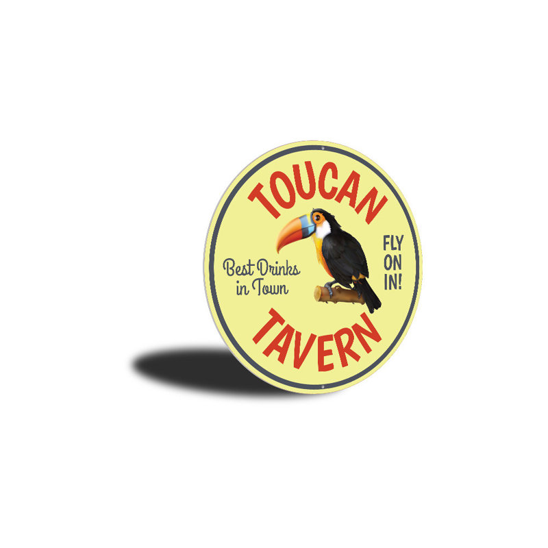 Plaque en aluminium Toucan, H 18 po x l 18 po x P 0,06 po