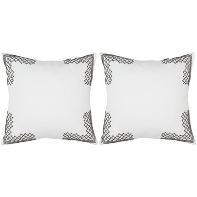 Appliqued Feather Throw Pillow