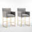 Upholstered Counter Stool With Metal Frame-595054613