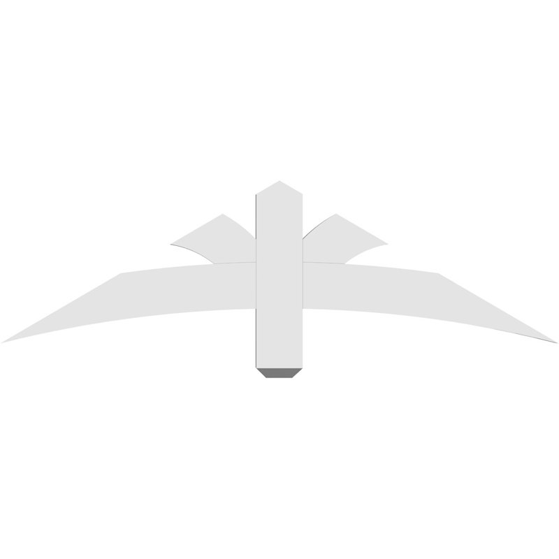 Support pour pignon Davenport, H 14 po x l 48 po (pas: 7/12), P 2 po x F 4 po, PVC