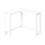 Table d'appoint de salon, console d'angle étroite en stratifié blanc, table de construction moderne