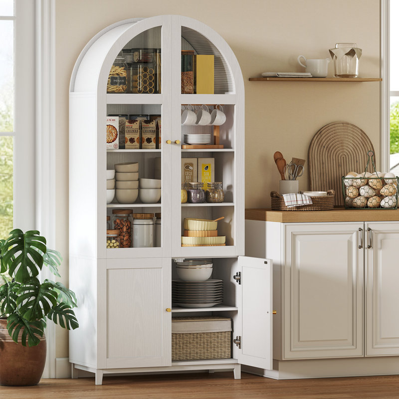 Armoire de cuisine arquée de 71 po de hauteur