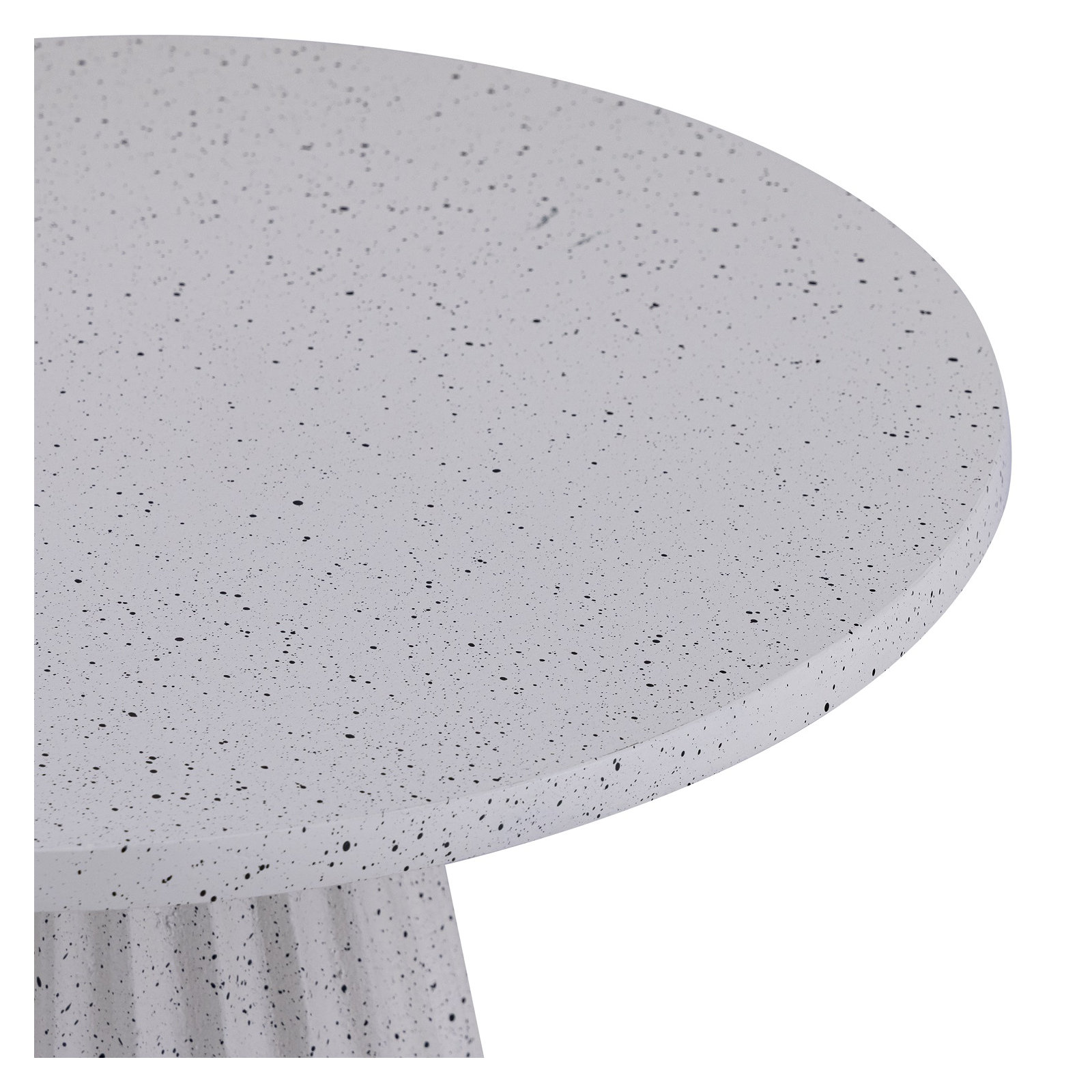 Aluminum Side Table W/Chisel Texture Base, White Top/Gray Base, 22" H x 18" W x 18" D