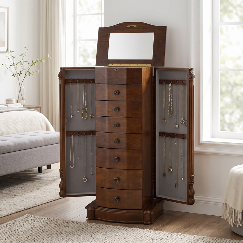 Armoire pour bijoux avec miroir Jovany