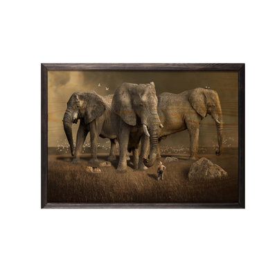 Perry Single Picture Frame Print on Wood