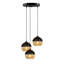 Jamie-Leigh 3 - Light Black/Golden Sphere Pendant