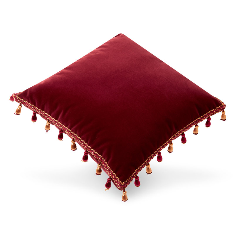 Scarlett Sentiments Trimmed Throw Pillow
