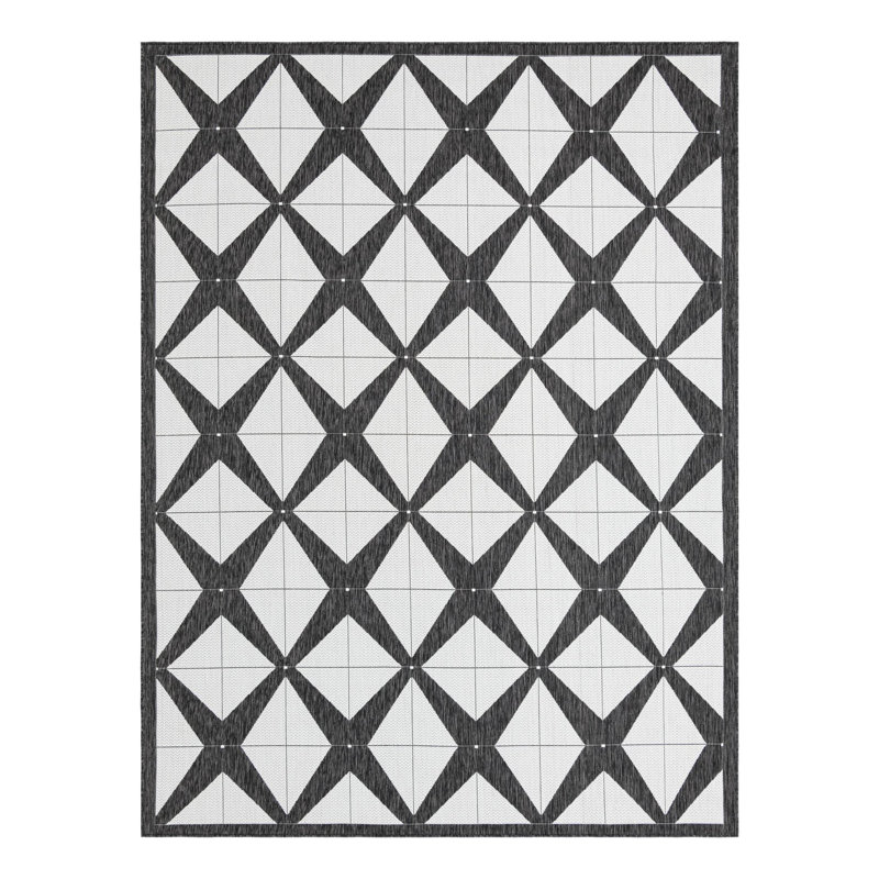 Tapis intérieur / extérieur d'extérieur moderne, Rectangle 9 pi x 12 pi