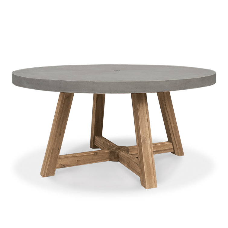 Bridge 47" Round Dining Table W/ Brushed Grey Base