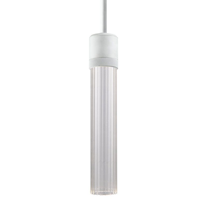 Zigrina Pendant, 65.13" H x 2.75" W x 2.75" D, Matte White