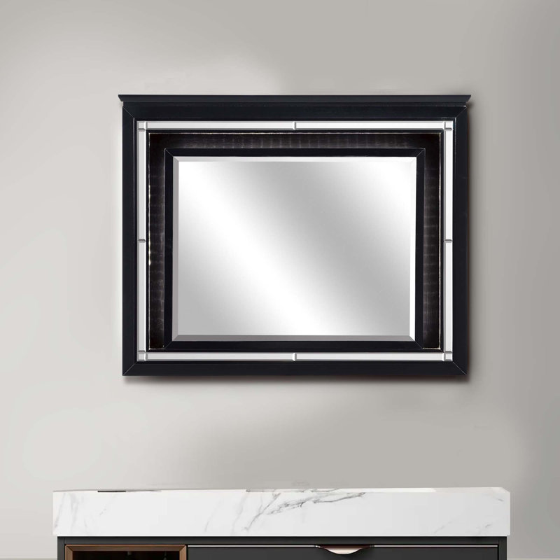Miroir biseauté, Noir