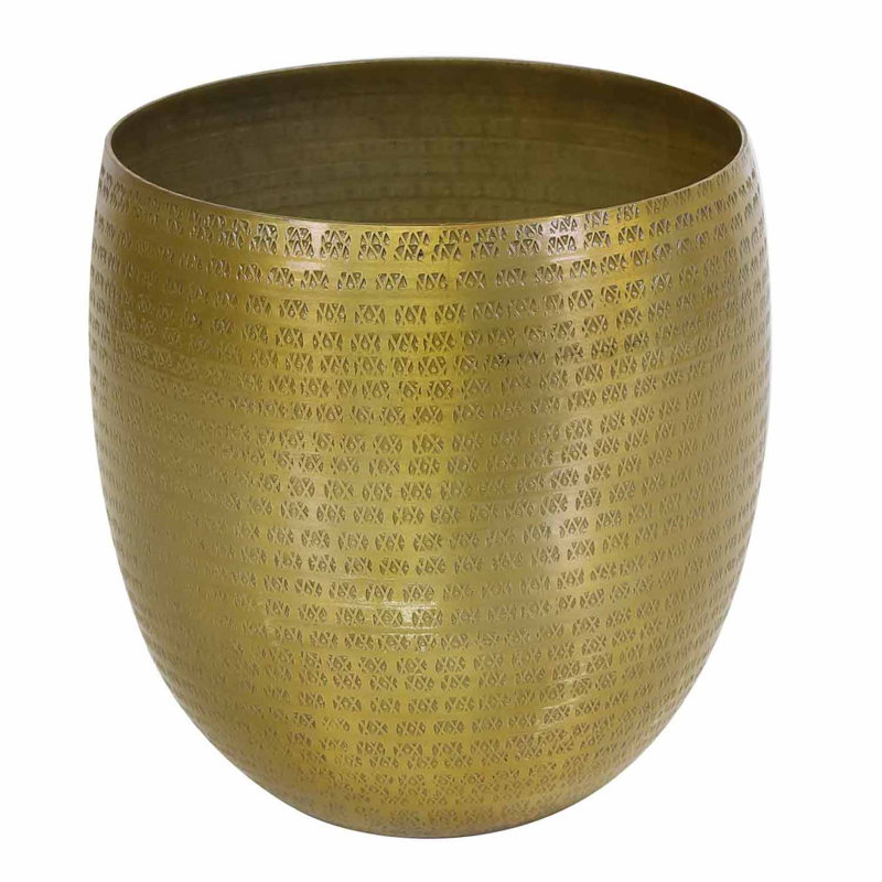 Perrone Handmade Metal Pot Planter, 1, 30cm H x 29cm W x 29cm D