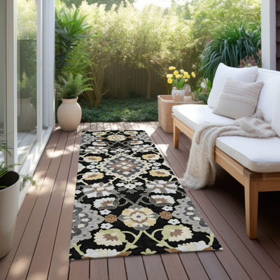 Machine Washable Indoor/Outdoor Chayden ACN1002 Black