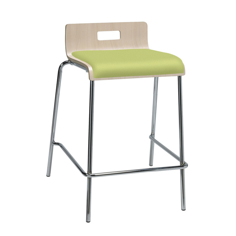 Tabouret Jive, Blanc, noir, Tissu couleur avocat, Counter Stool (25” Seat Height)