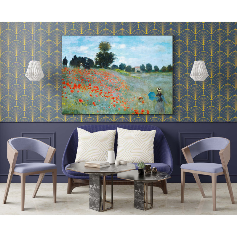 "Champ de coquelicots" par Claude Monet, H 20 po x l 23 po x P 2 po