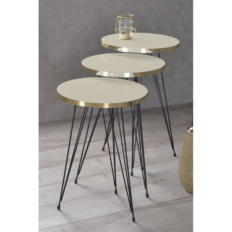 Laila 14cm Console Table, Cream White