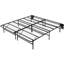 Structure de lit pliable en métal Eastern King - noir, peu encombrant pour la chambre à coucher, métal noir, profil haut, facile à installer et à utiliser-574856110