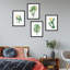 «Green Blooming Flower», ensemble de 4 fleurs de cactus du désert, impression murale encadrée sur papier, impression de 4 pièces-93012485-93012482