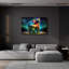  «Vibrant Bear 3» par Rey Klimt, art mural en verre acrylique, 36 po x 24 po