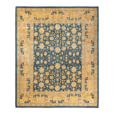 Sharer One-of-a-Kind 8' 6" X 10' 3" New Age Wool Area Rug in Blue
