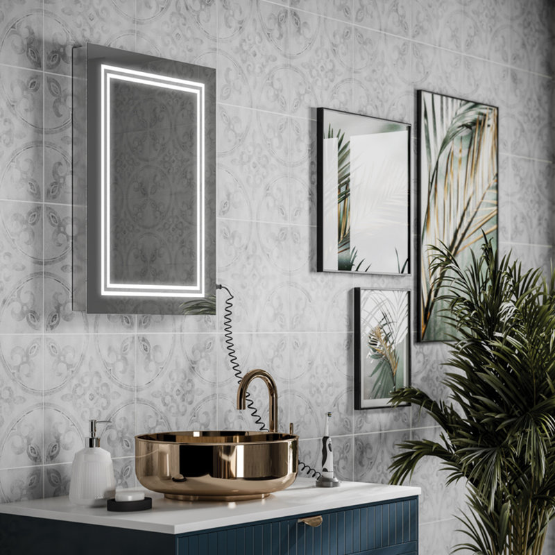 Boundary Wall Mirror, 70cm H x 50cm W