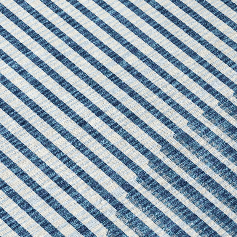 Tapis d'intérieur / extérieur bleu Elowen , 10 pi x 14 pi