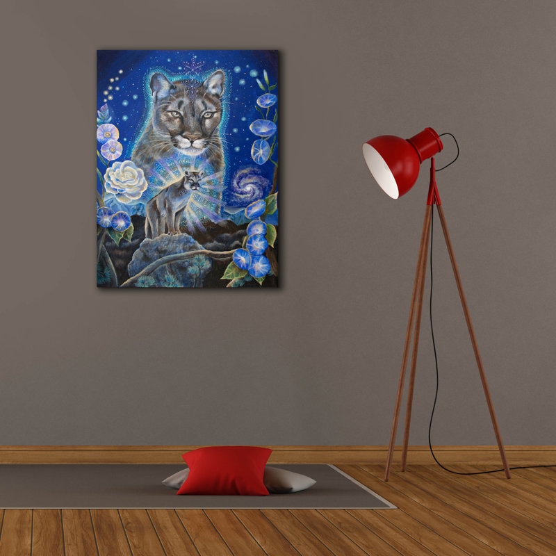 «Cougar» par Verena, art mural sur toile, H 34 po x l 26 po