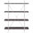 Rustic Grey Herringbone Bookcase With Full-Length Shelf