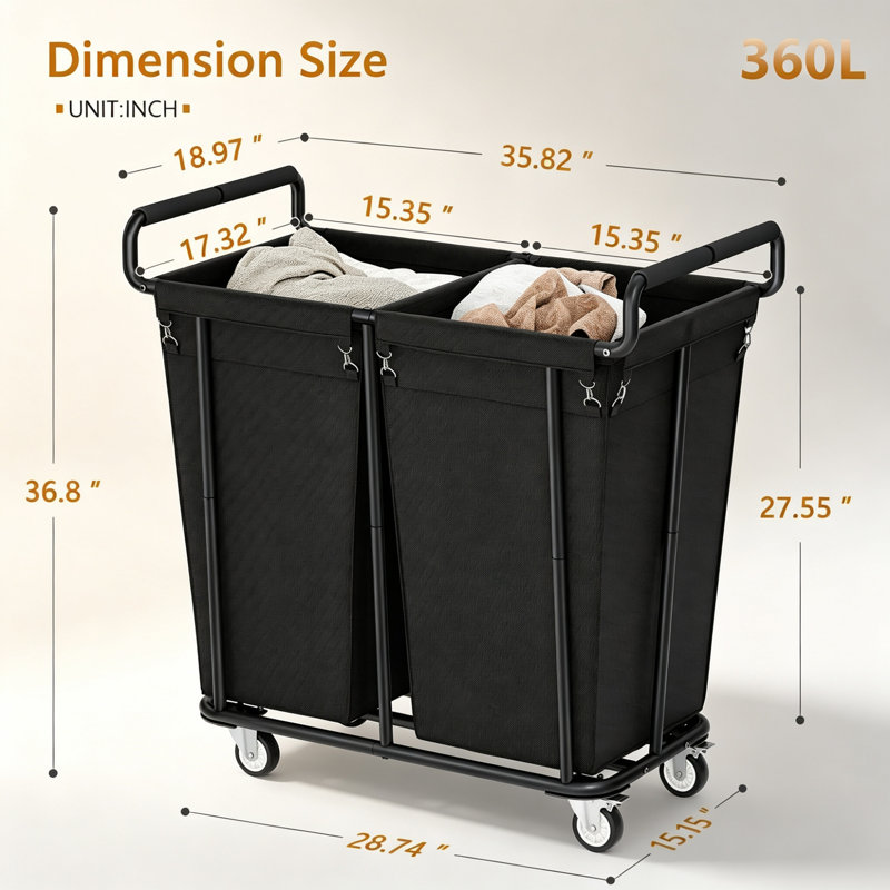 Laundry Hamper, Black