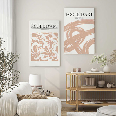 «Flowing Forms», ensemble de 2, reproduction sur toile